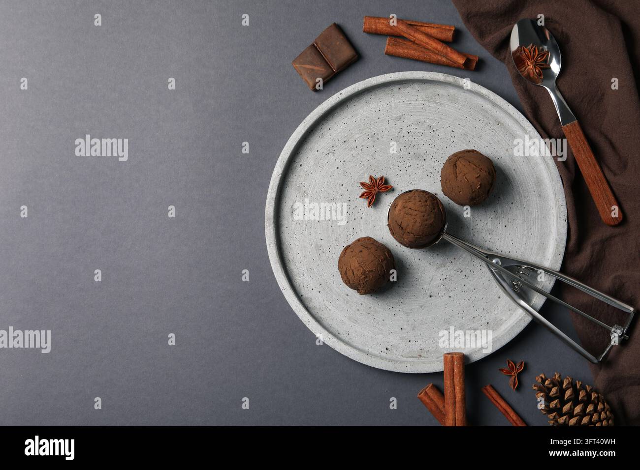 Concept of delicious food, ice cream, space for text Stock Photo - Alamy
