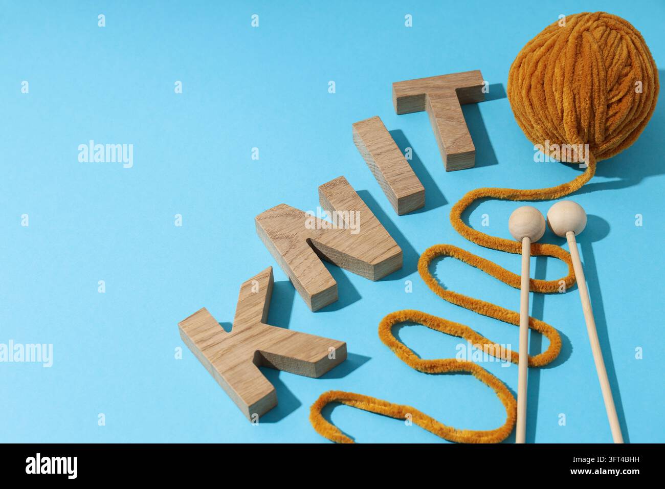 Concept of hobby, cozy hobby, knitting, space for text Stock Photo - Alamy