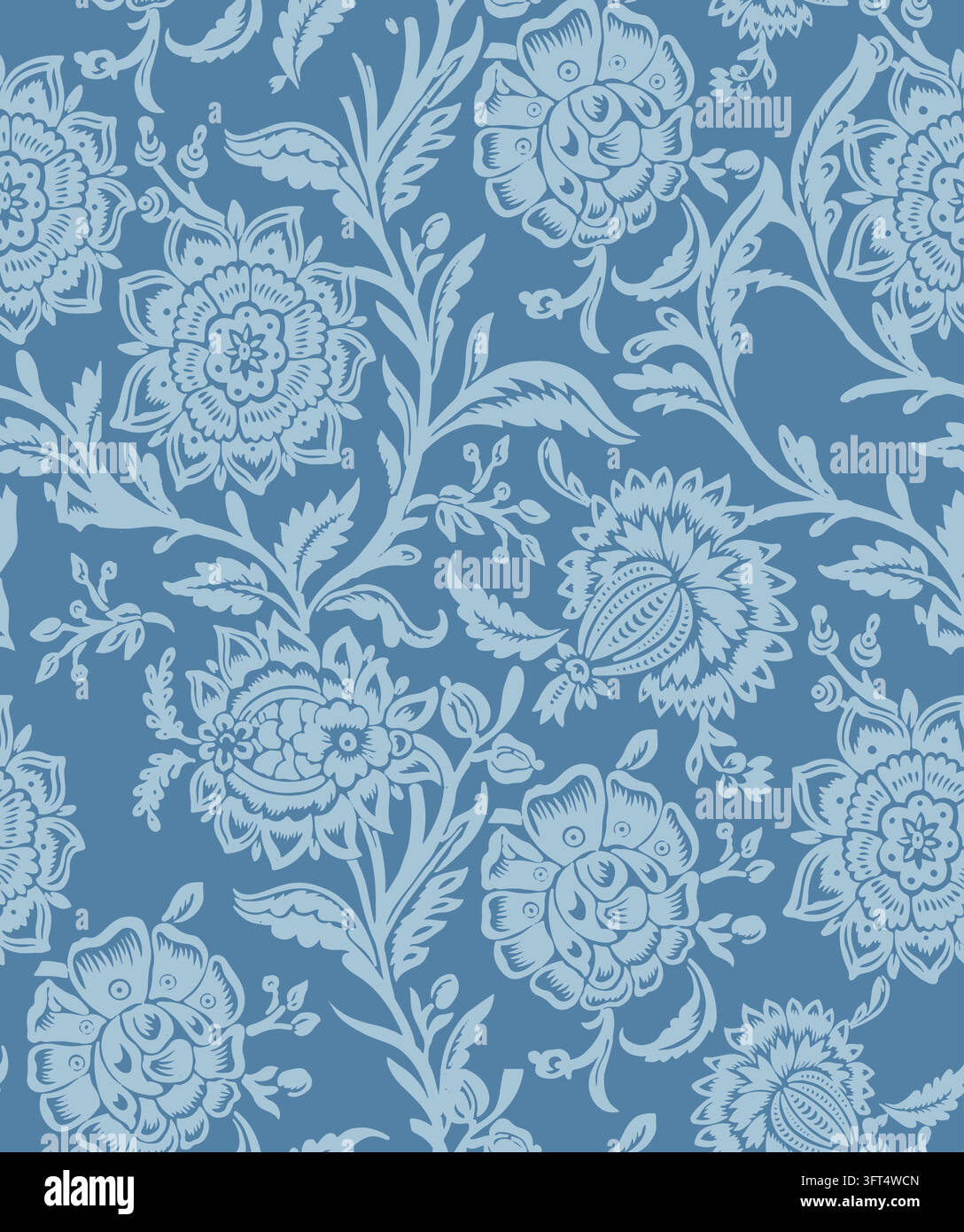Seamless elegant damask floral pattern. Traditional ornate trailing ...