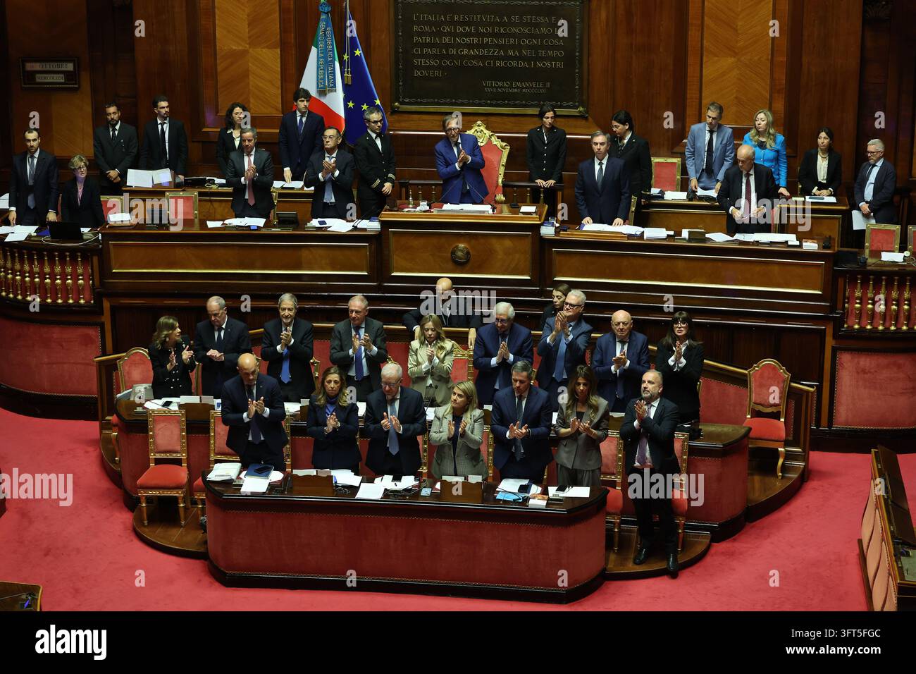 IPA89669151 - Rome, Italy — October 14, 2026: Applause in support of ...