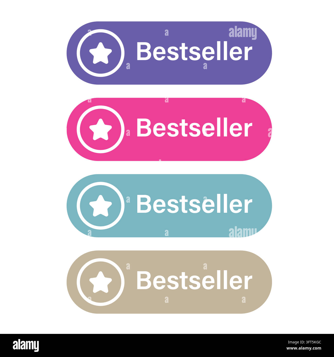 Bestseller rating bar button web vector Stock Vector Image & Art - Alamy