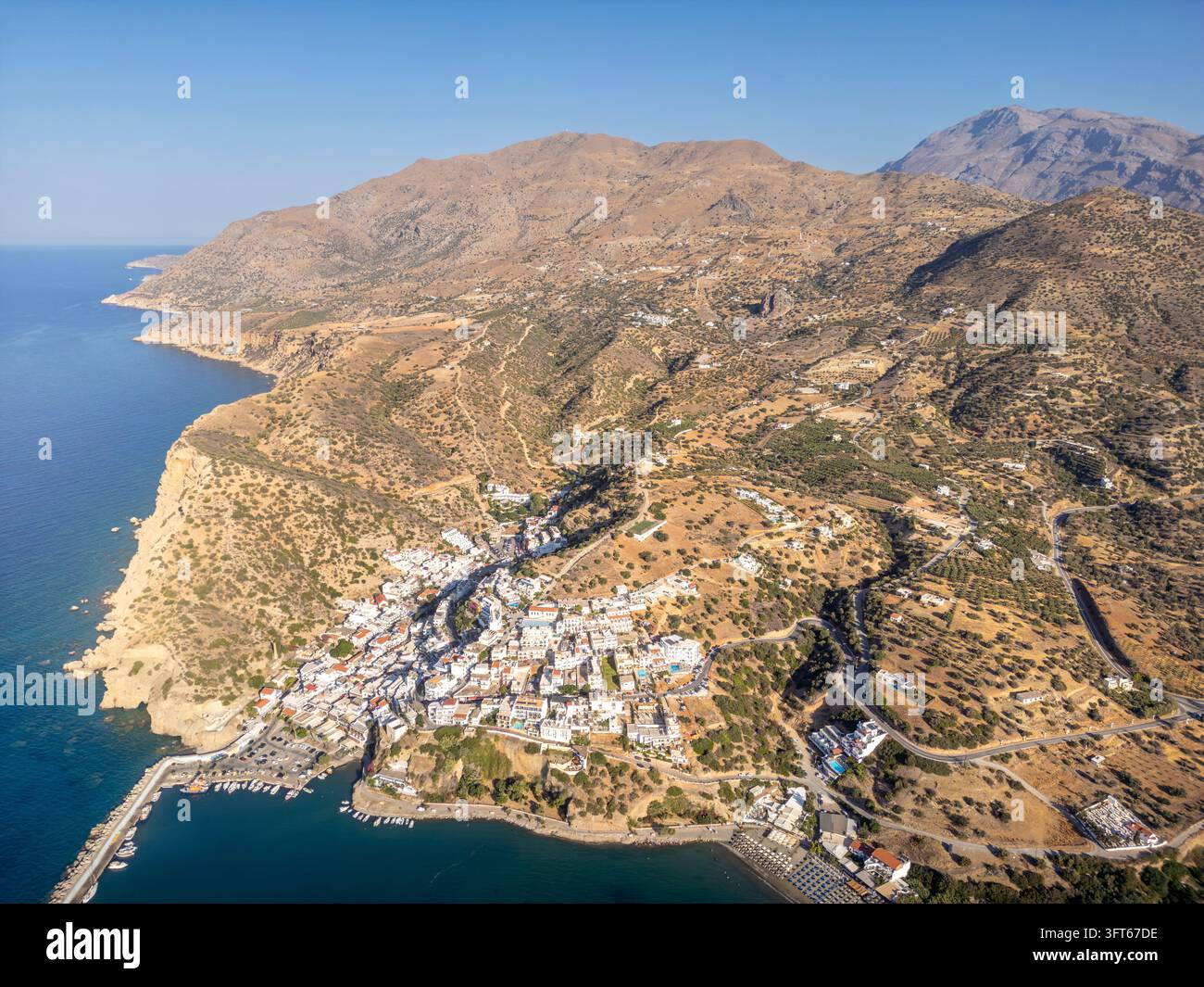 Agia Galini in Crete is a charming seaside village with a picturesque ...