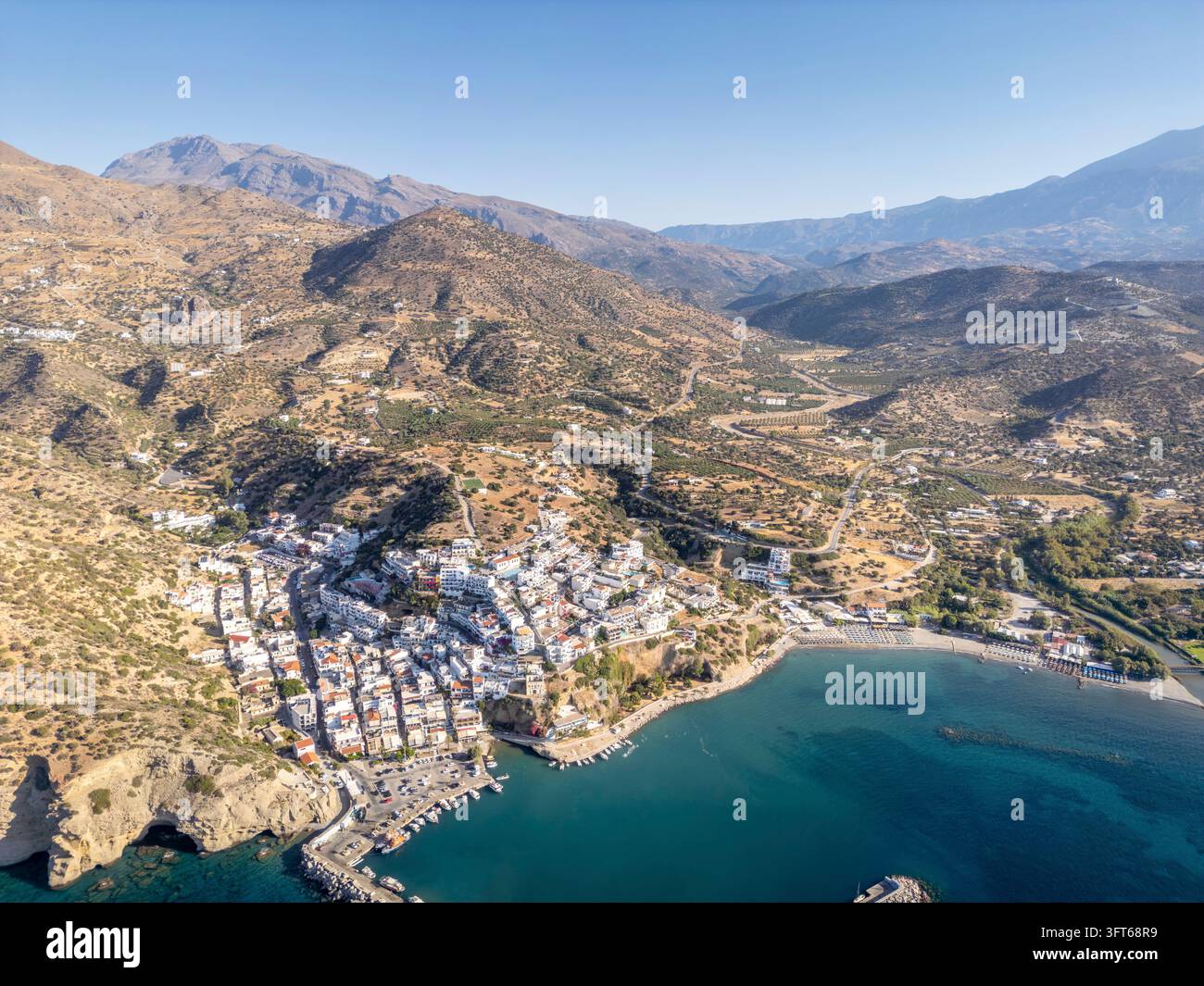 Agia Galini in Crete is a charming seaside village with a picturesque ...