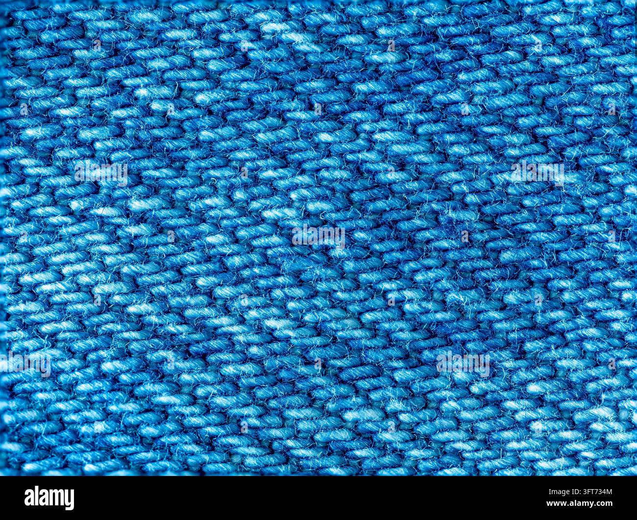 Textured detail of blue denim Stock Photo