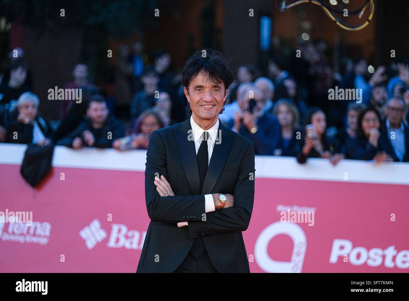 Giulio Base attends the red carpet of the opening film 