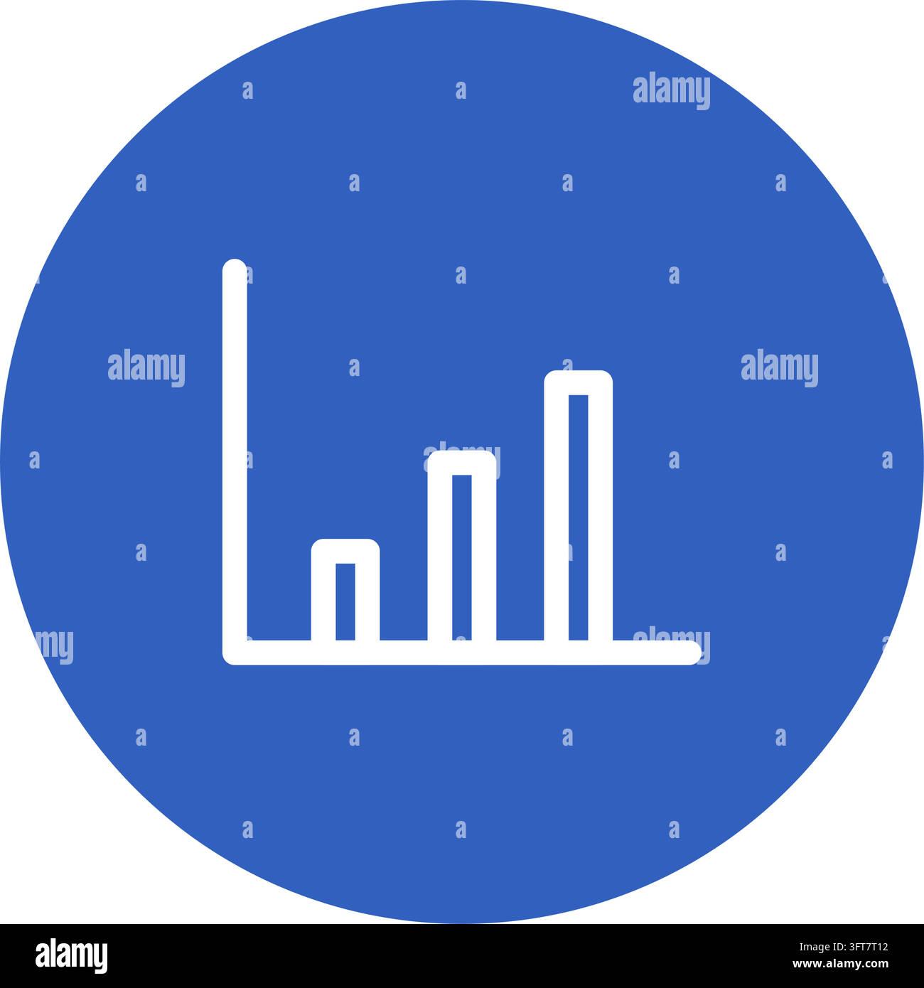 Isolated simple outline icon: financial business chart showing growth ...