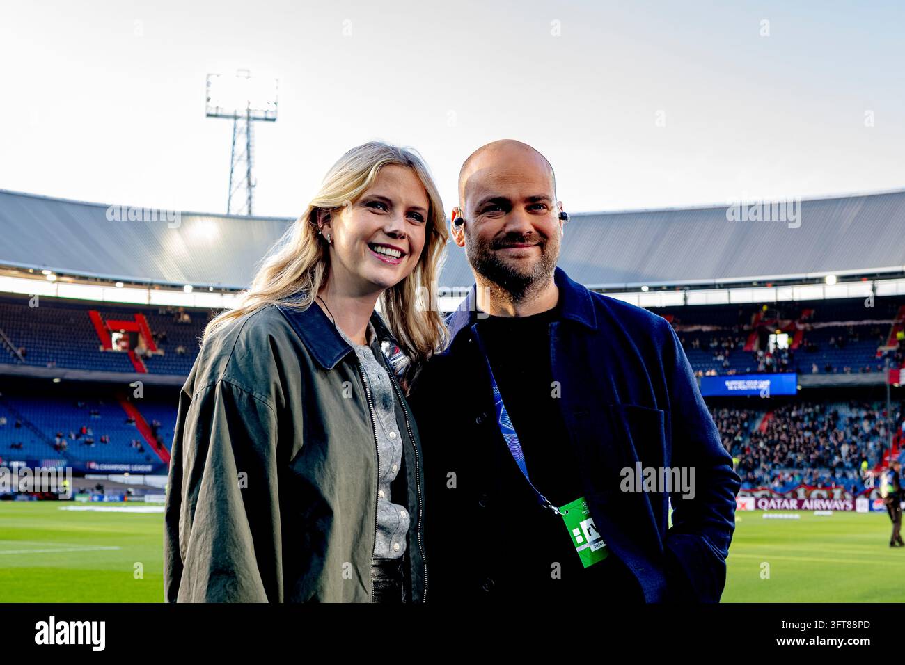 ROTTERDAM - Noa Vahle and Wytse van der Goot of ZIGGO Sport during the ...