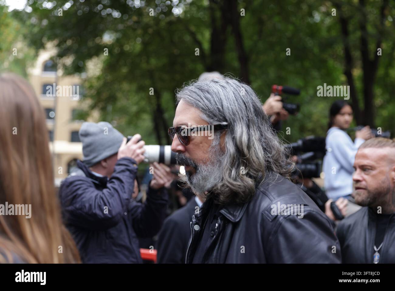 London, England, UK , 14th Oct 2026. Russell Brand lookalike leaves ...