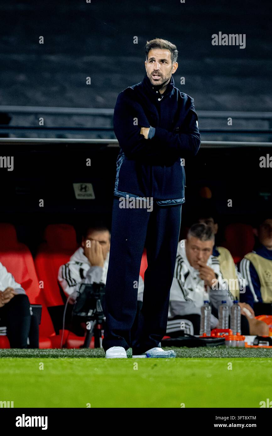 ROTTERDAM - Como manager Cesc Fàbregas during the UEFA Champions League ...