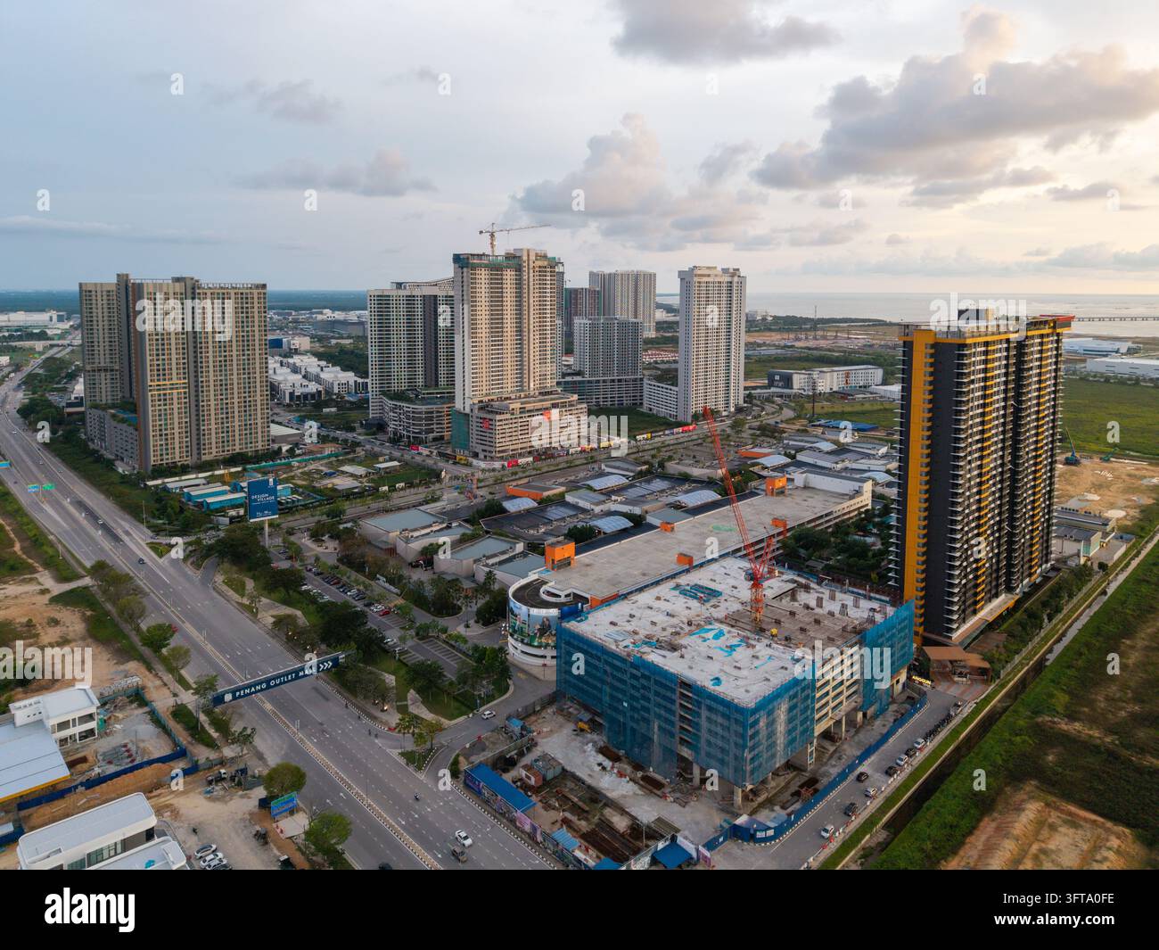 High Rase Building Simpang Ampat, Penang, Malaysia - 05 October 2026: Aerial view of Batu ...