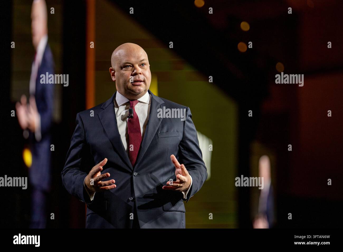 Adam Telle, Acting Secretary of the Army, speaks at the opening ...