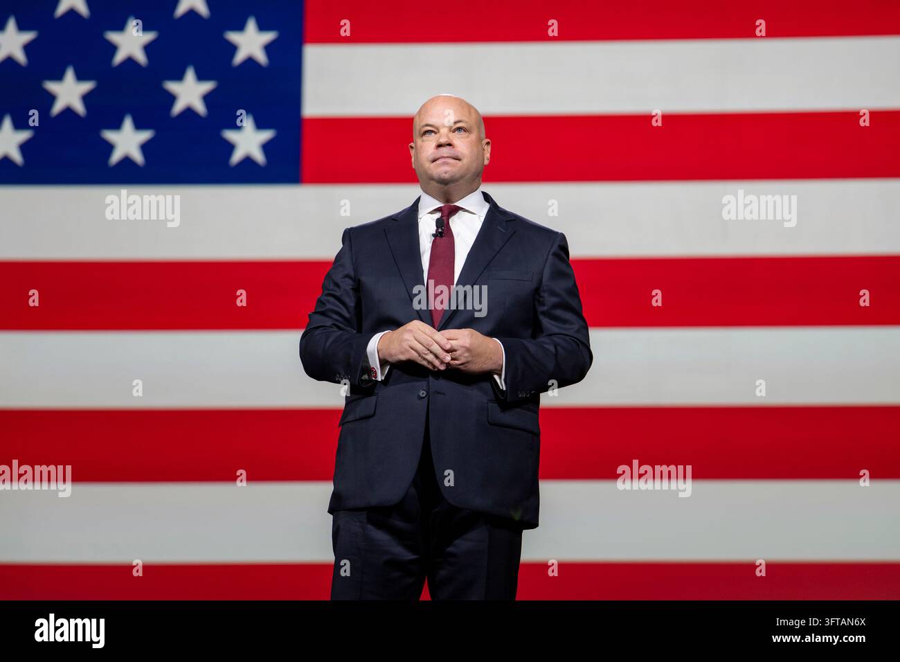 Adam Telle, Acting Secretary of the Army, speaks at the opening ...
