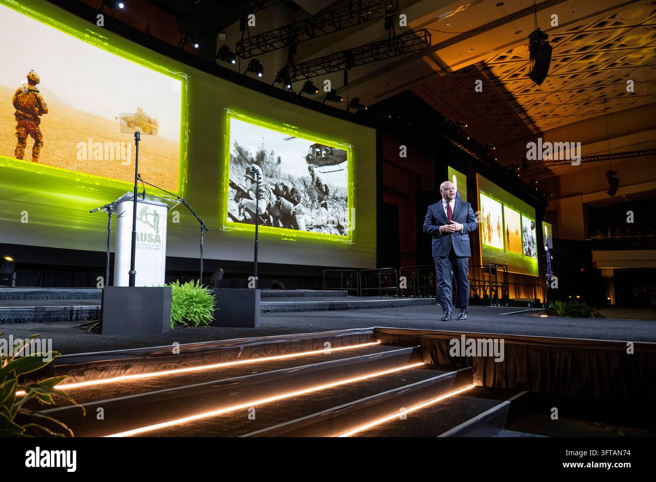 Adam Telle, Acting Secretary of the Army, speaks at the opening ...