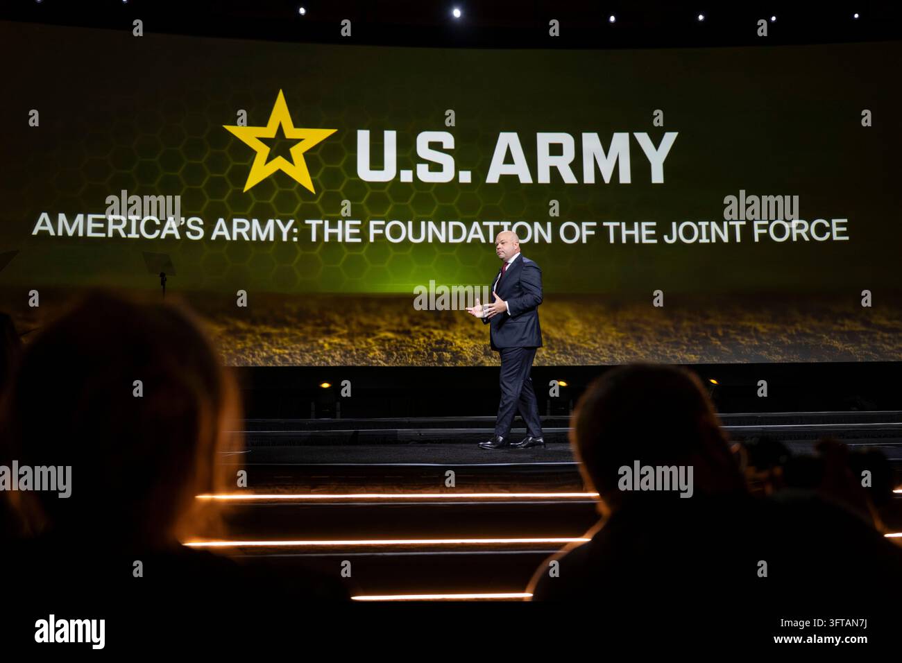 Adam Telle, Acting Secretary of the Army, speaks at the opening ...