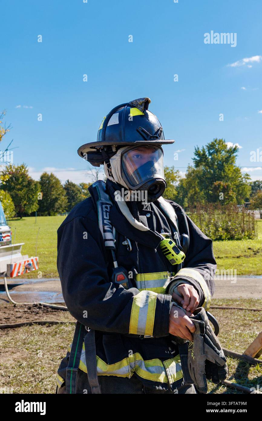 Take Part In Merrionette Park, IL, USA - October 2, 2026: Firefighters take part in ...