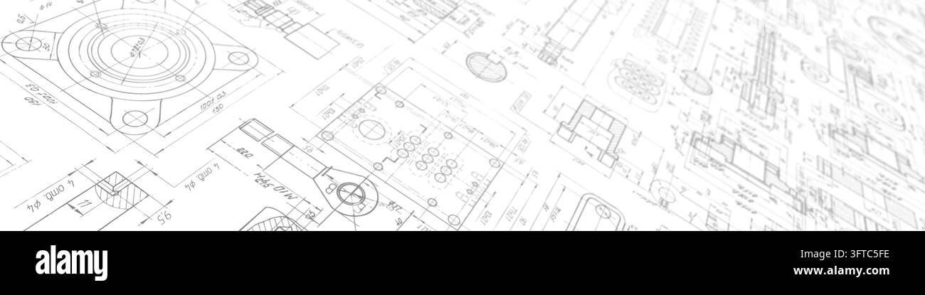 Mechanical technological plan.Engineering construction, industrial ...