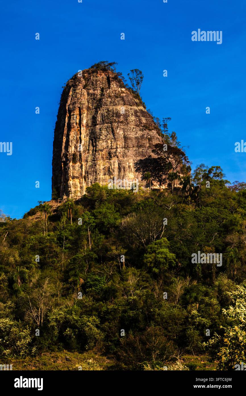 Rock formation composed of sandstone known as Stone Tower, in Torre de ...
