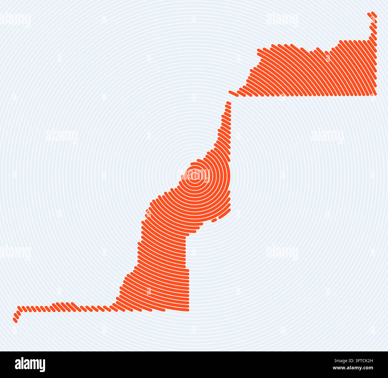 Western Sahara shape rings. Country map formed by stacked circles ...