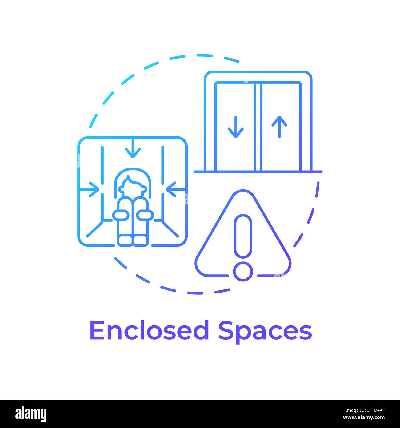 Enclosed spaces gradient outline concept icon Stock Vector Image & Art ...