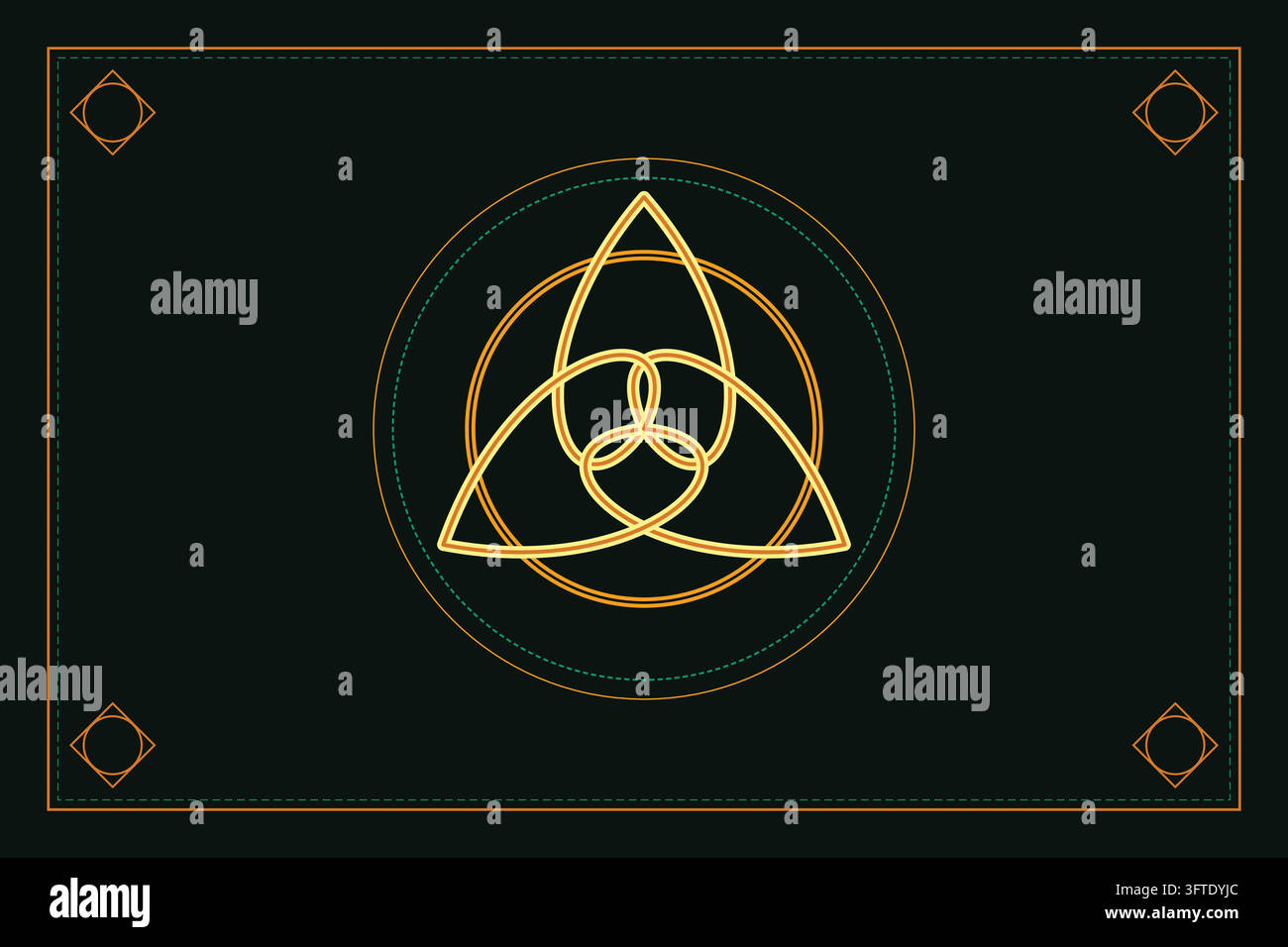 Sophisticated graphic design depicting symbolic elements of celtic knot ...