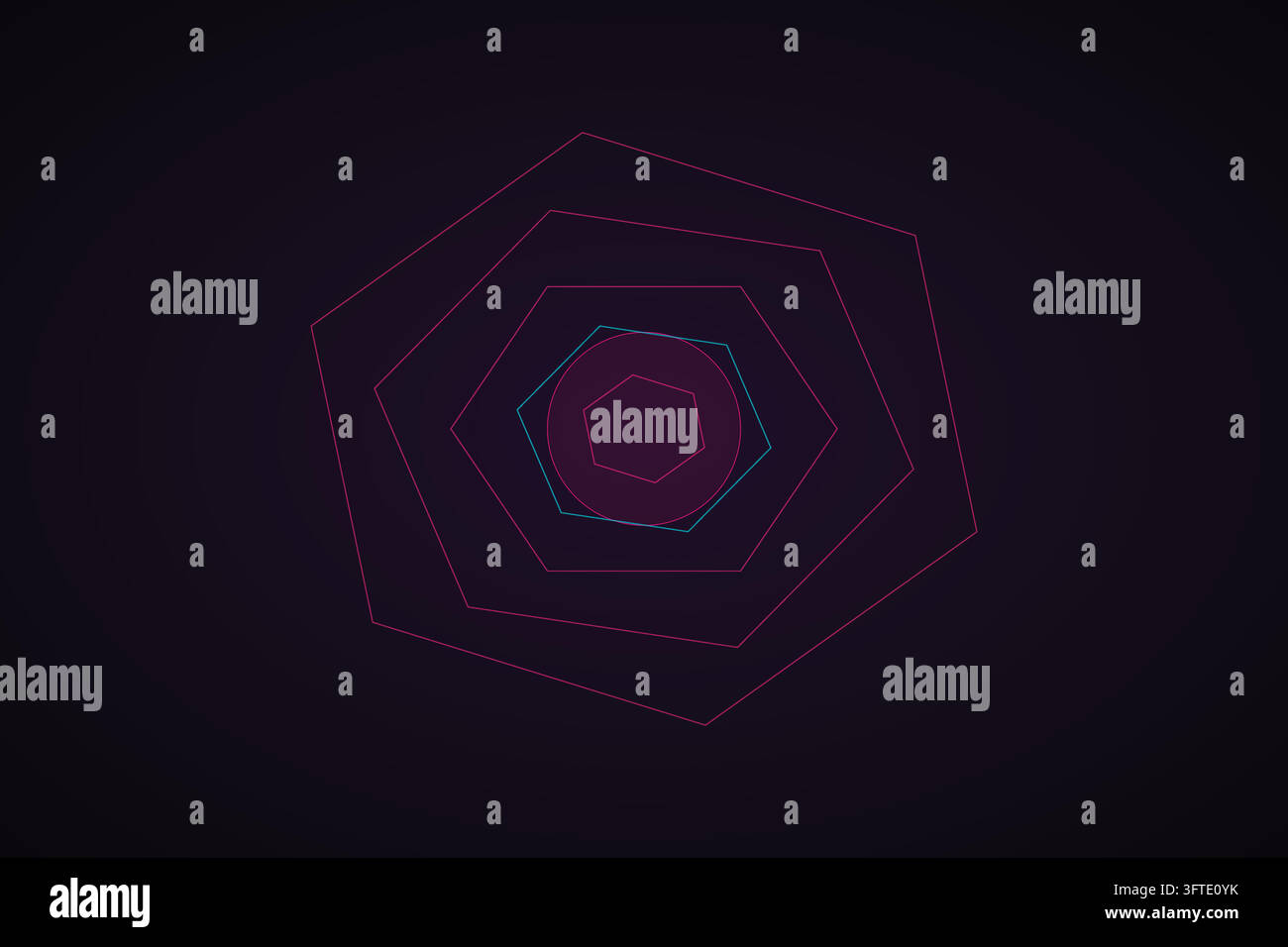 Sophisticated graphic design depicting symbolic elements of reticle ...