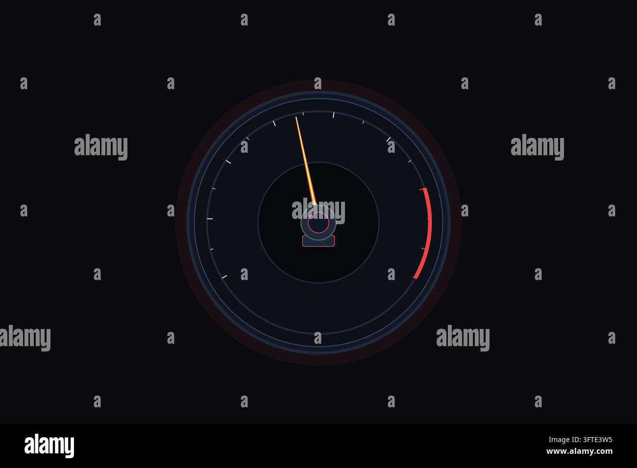 Sophisticated graphic design depicting symbolic elements of speedometer ...