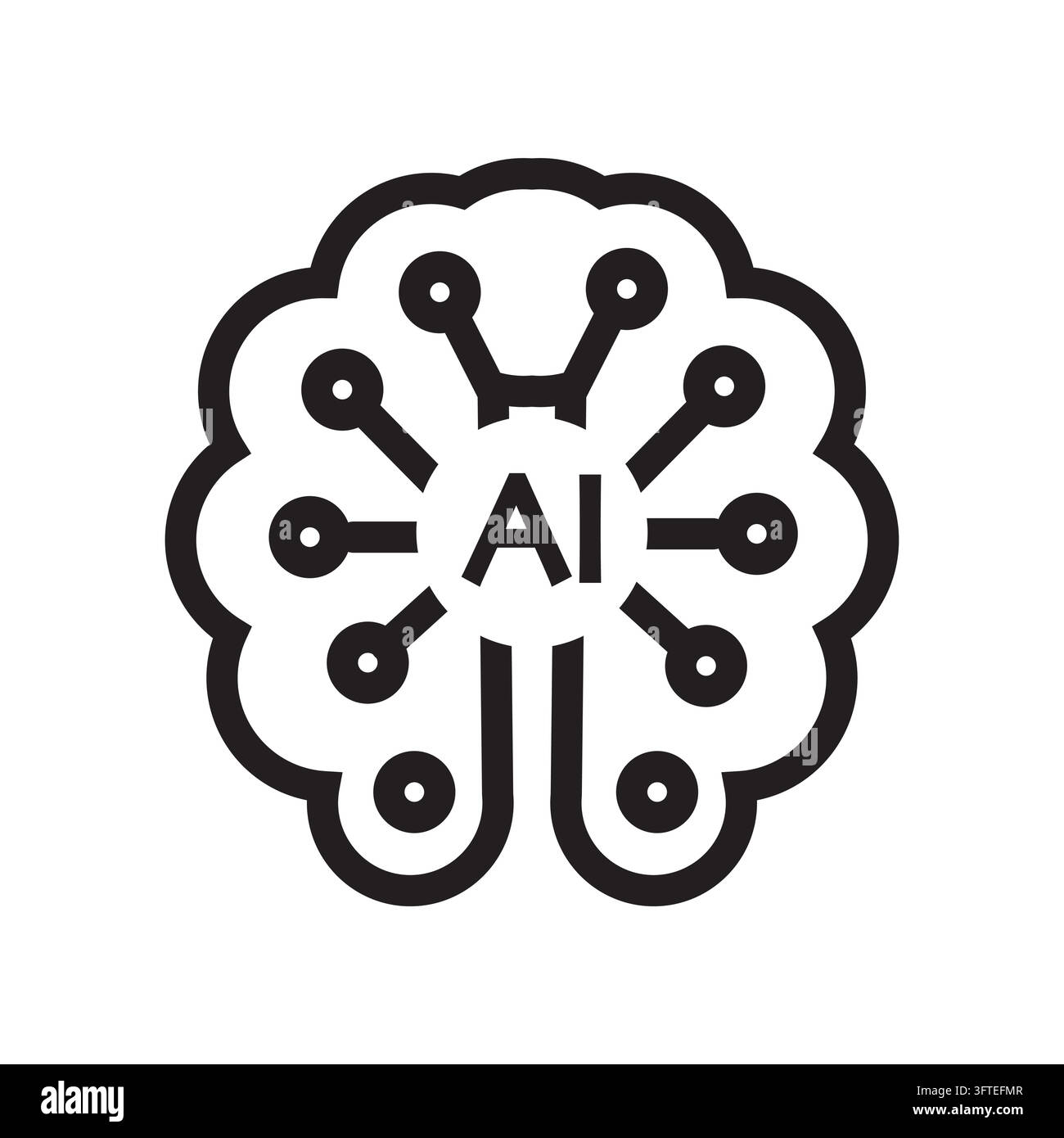 AI Technology Artificial inteligence symbol icon vector Stock Vector ...