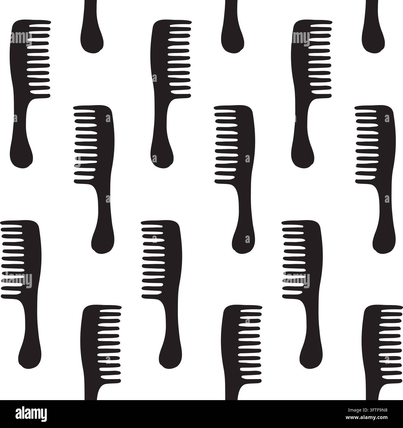 Skertch Pattern Vector seamless pattern of hand drawn sketch doodle hair brush isolated ...