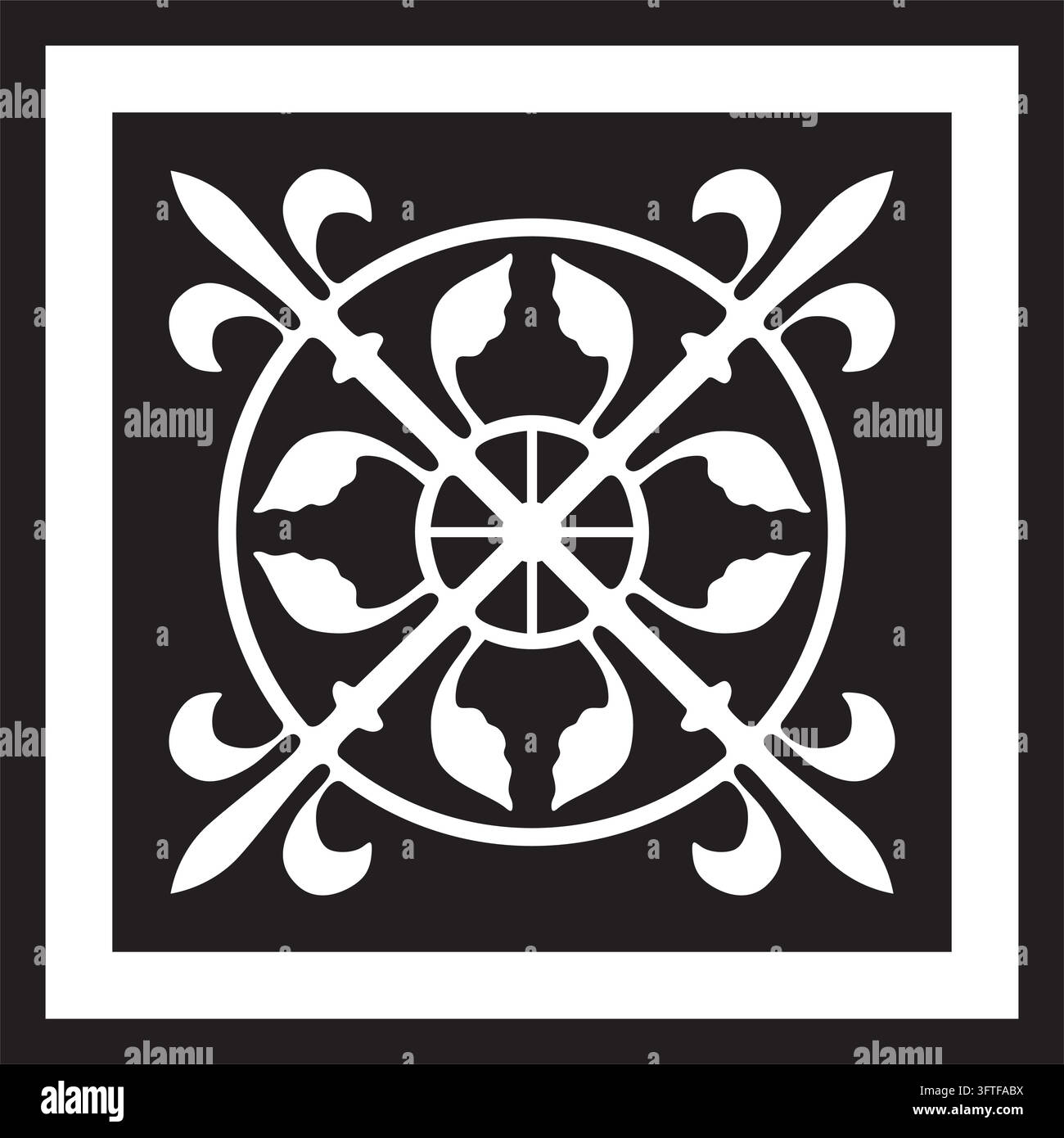 Vector black monochrome ancient Roman ornament elements. Classic ...