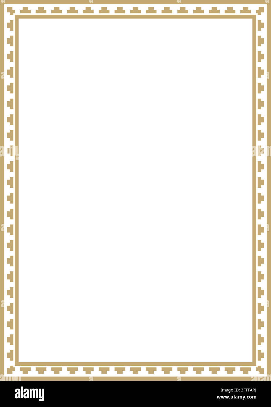 Racktangle Vector Vector golden square classic byzantine ornament. Rectangle, border ...