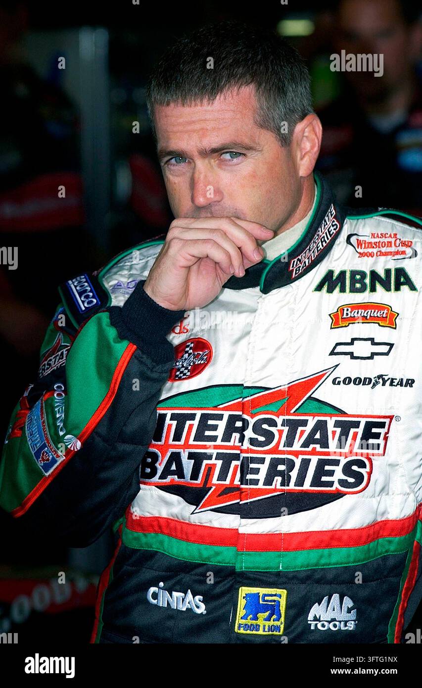 June Labonte Joe Gibbs Racing driver Bobby Labonte waits in the garage during ...