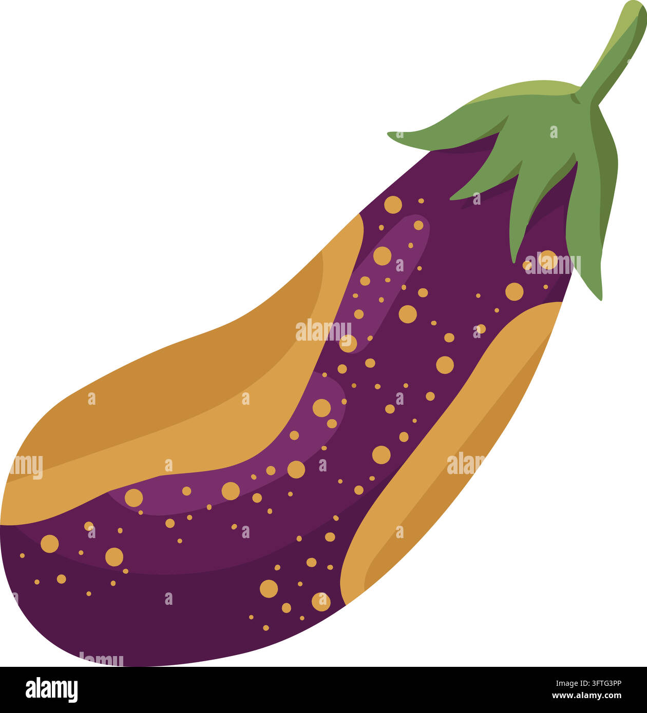 Damaged Eggplant Fruit Symptoms Plant Disease Education Illustration Stock Vector