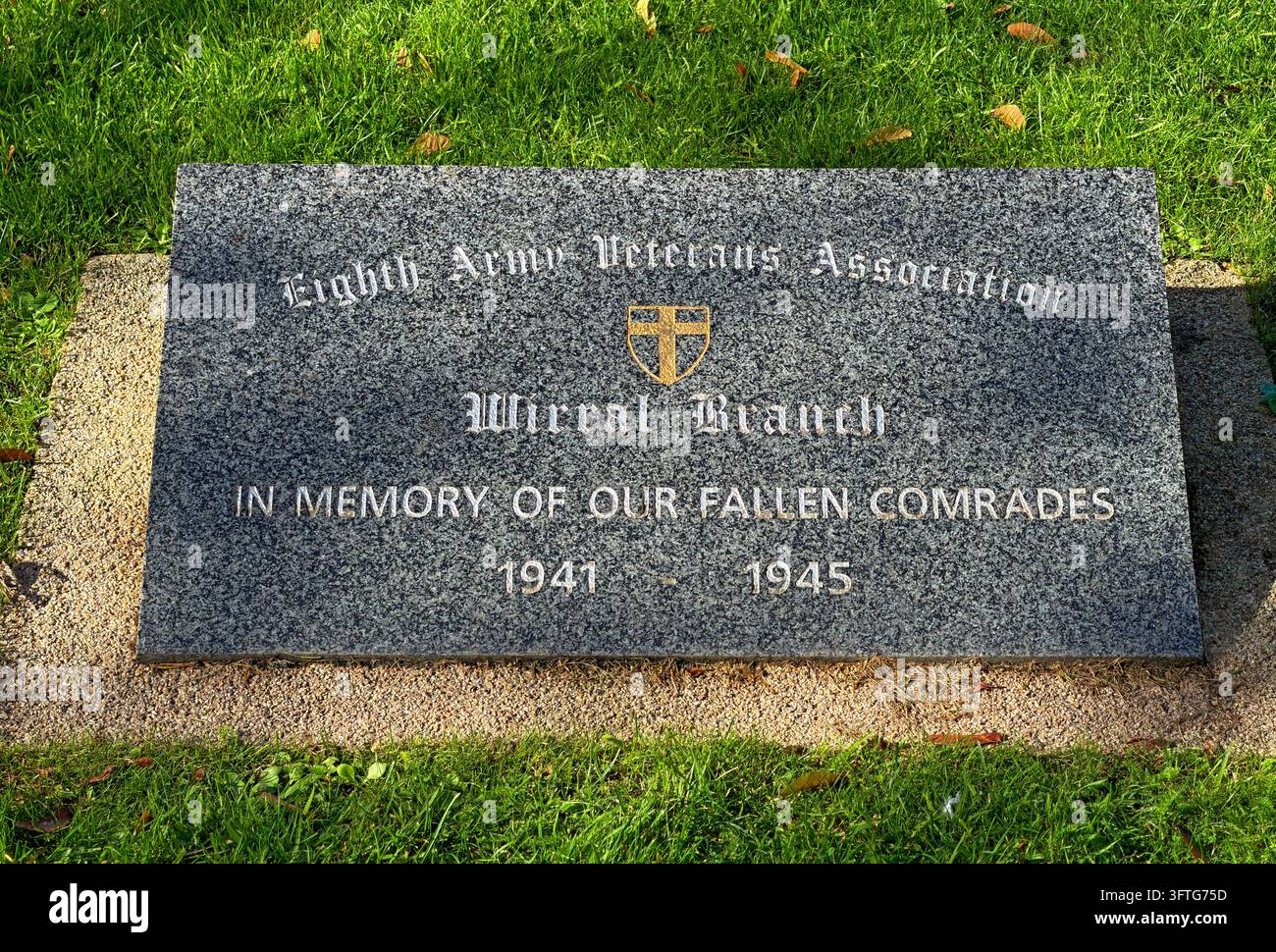 Eighth Army Veterans Association Wirral branch war memorial in Birkenhead Stock Photo