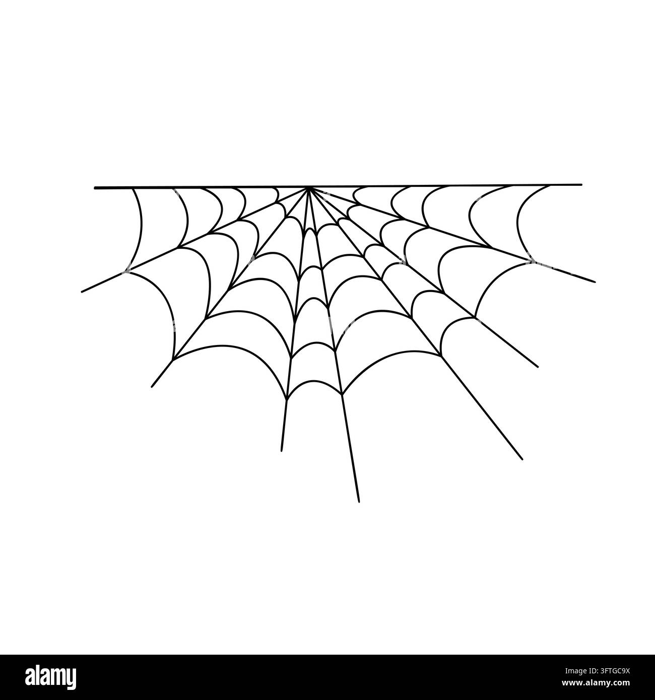 Spider web simple hand drawn illustration of doodle fancy Halloween ...