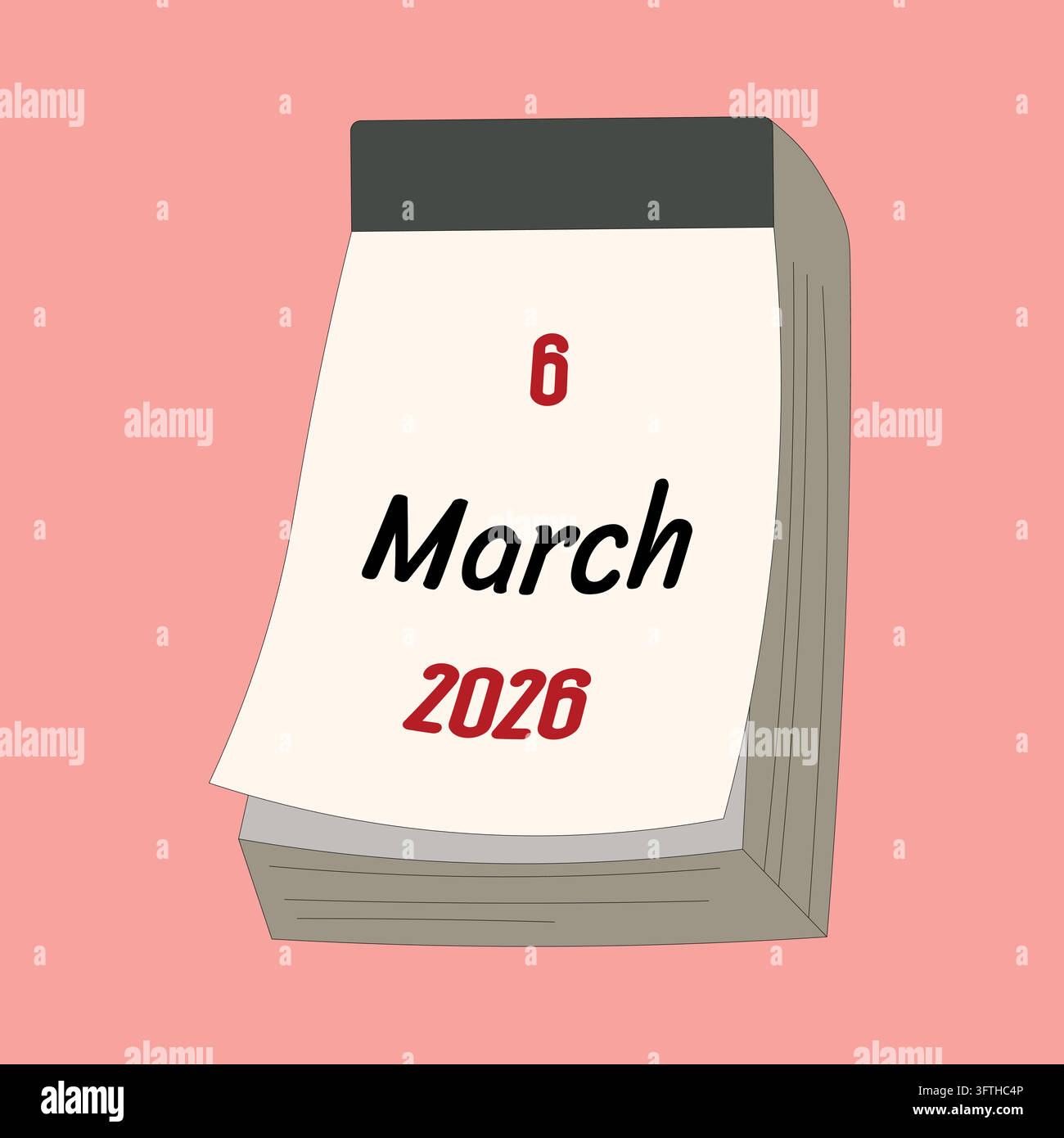 March 6. Daily Calendar icon for design. Simple design for business ...