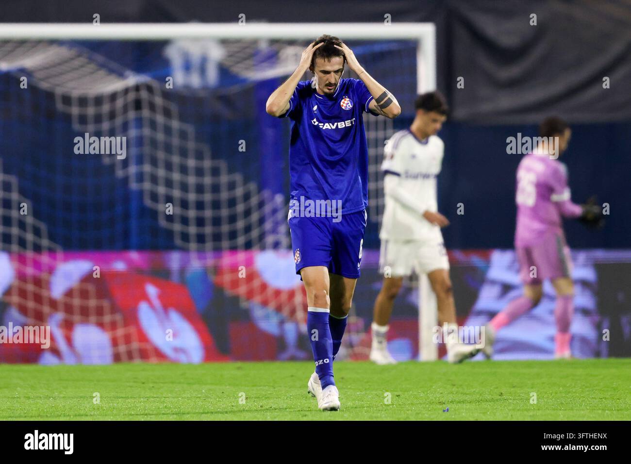 Stjepan Radeljic of Dinamo Zagreb reacts during the UEFA Europa League ...