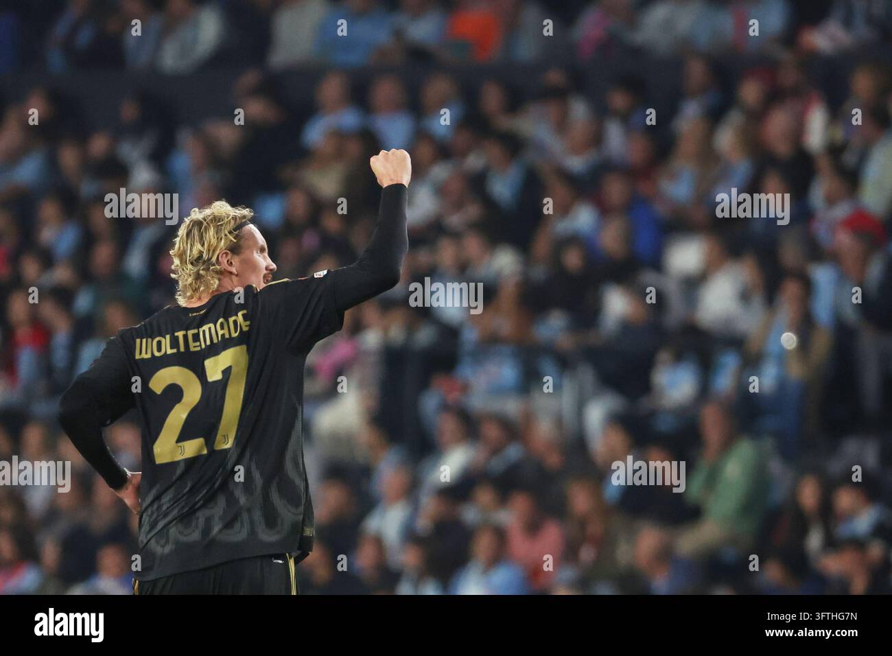 Juventus' Nick Woltemade celebrates after scoring his side's opening ...