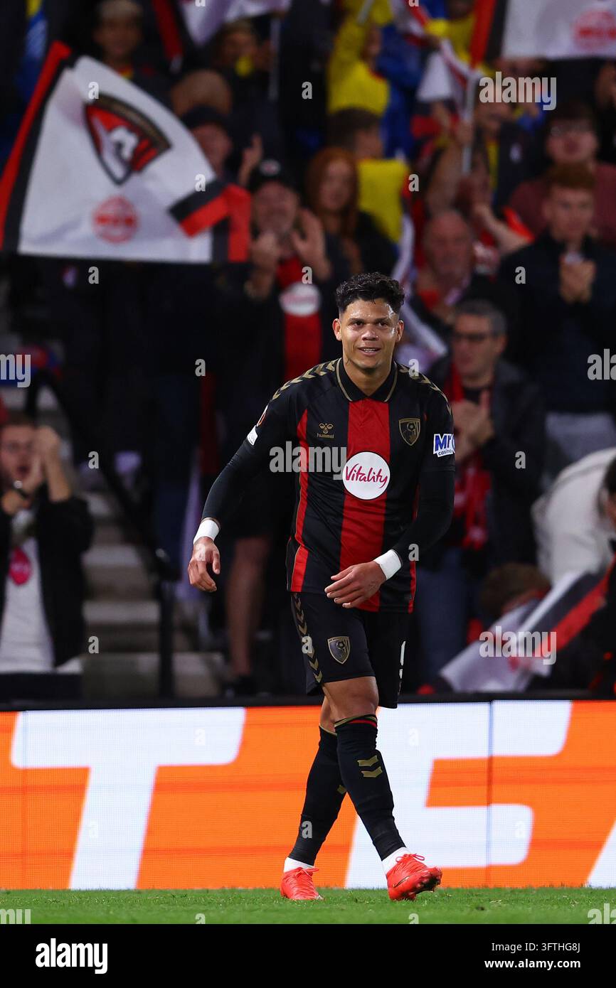 Bournemouth, UK. 15th Oct, 2026. Evanilson of AFC Bournemouth ...