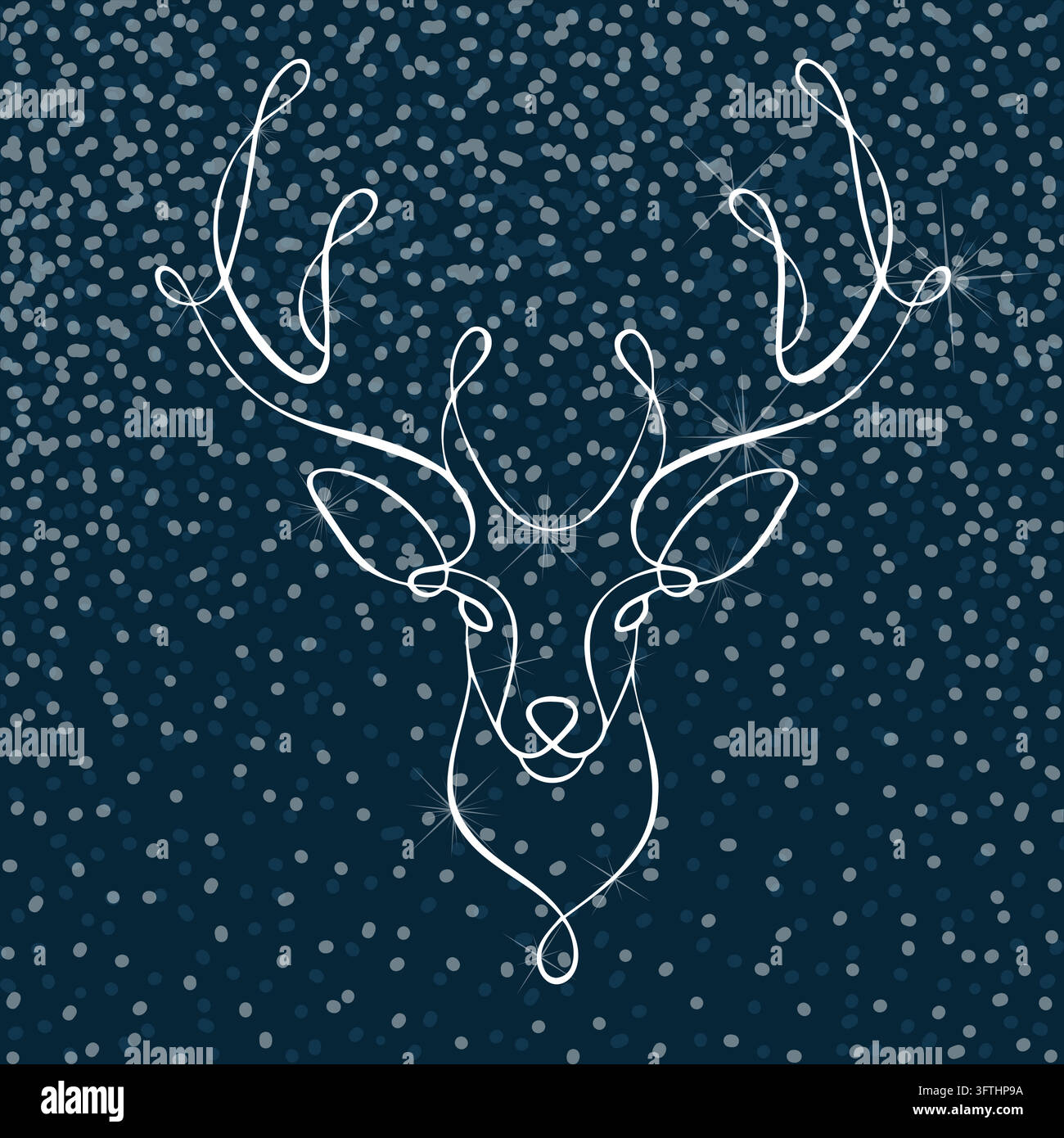 Reinders Drawing Christmas reindeer hand drawing. Not AI. Vector illustration Stock ...