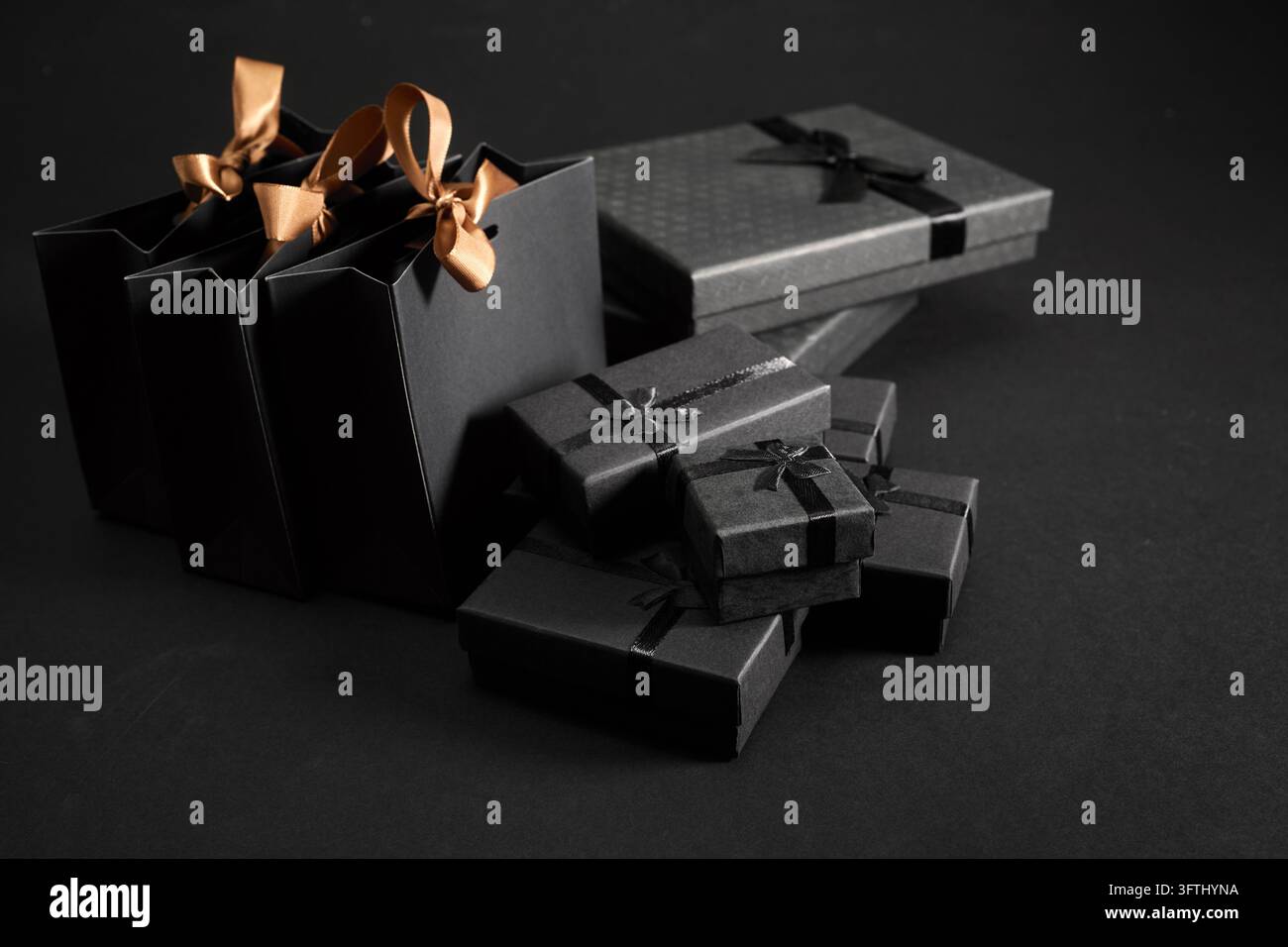 Black Friday. Black friday shopping bags and gift boxes Stock Photo