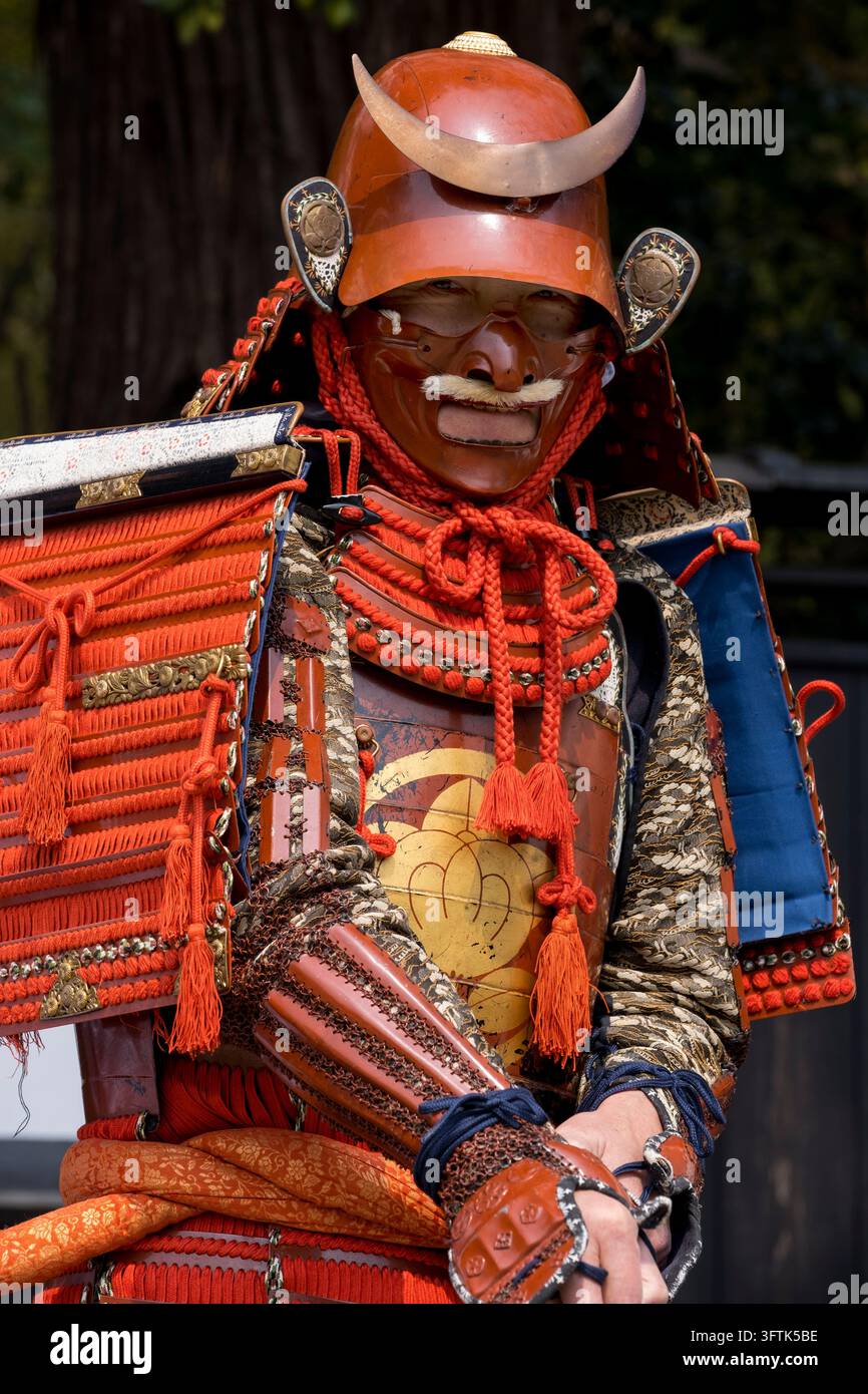 Ii clan Japanese samurai soldier, aka: red devil warrior, in full armor ...