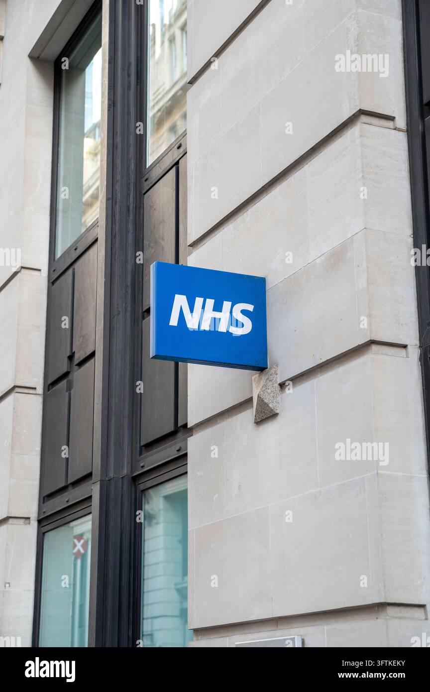 London, UK - March, 23, 2024 - NHS Sign on Exterior of Medical Building ...