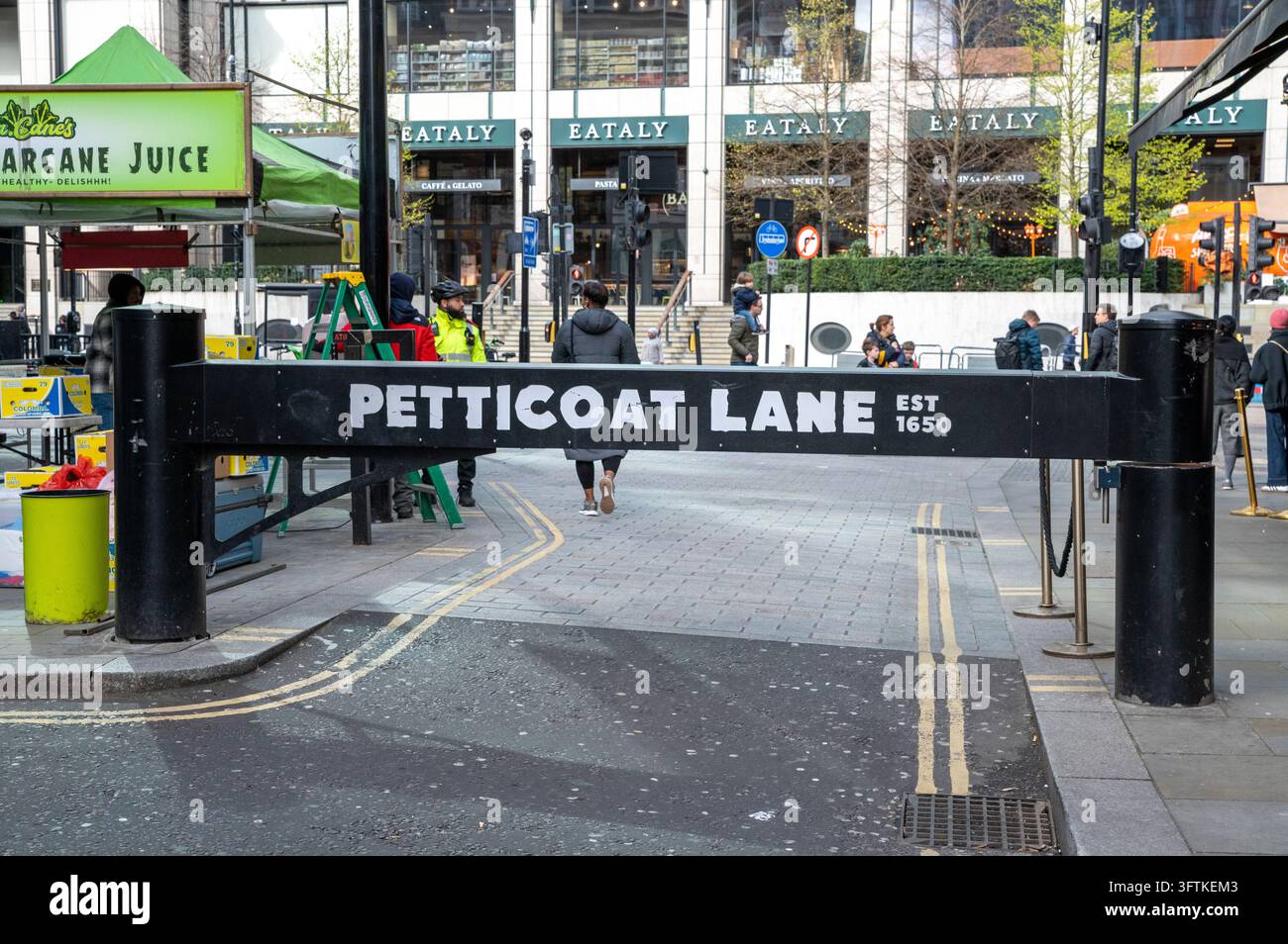 London, UK - March, 24, 2024 - Petticoat Lane Street Sign in London ...