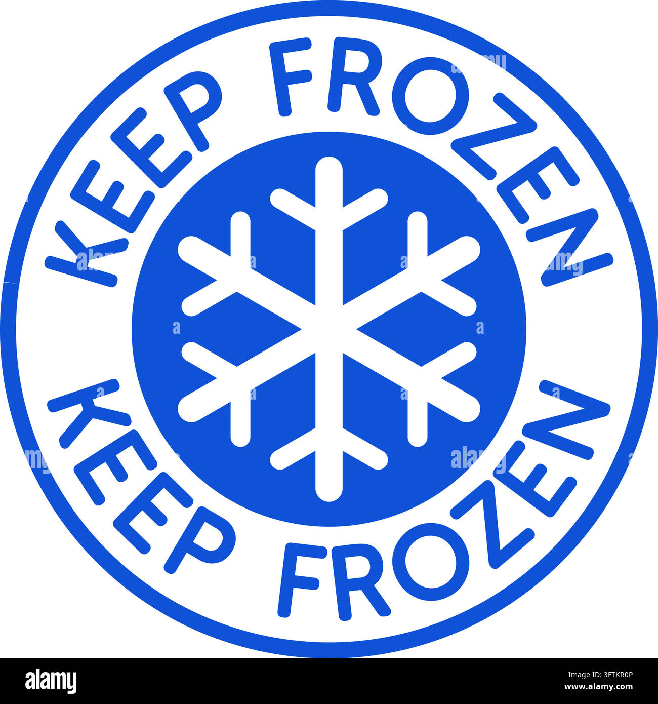 simple keep frozen symbol with snowflake frozen food packaging icon ...