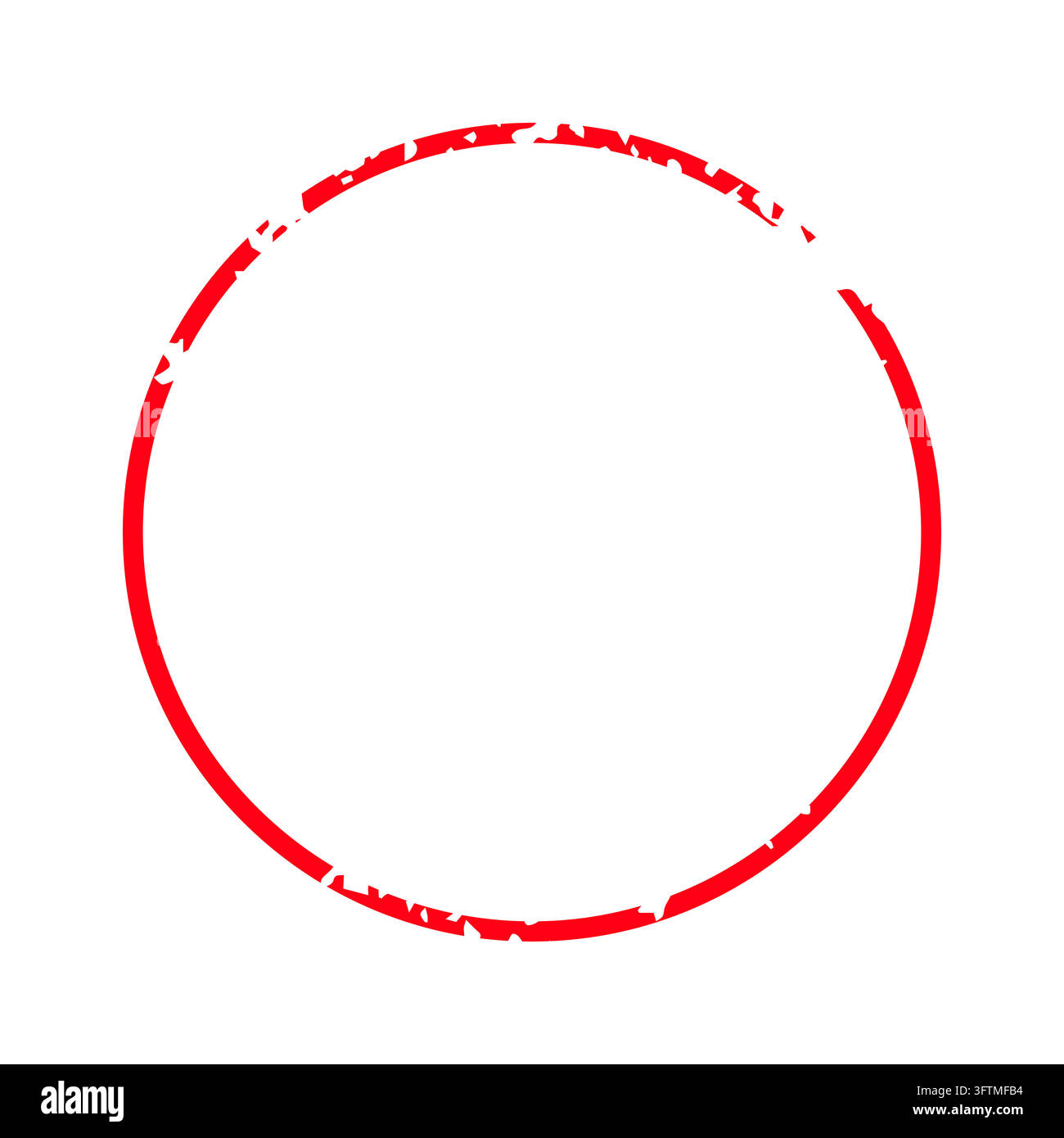 Grunge circular postage stamp frame with distressed texture isolated on ...