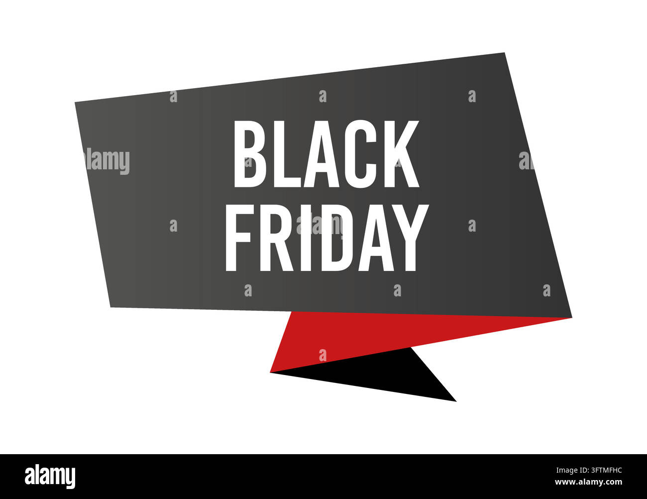 black and red origami style price tag design for Black Friday sale ...