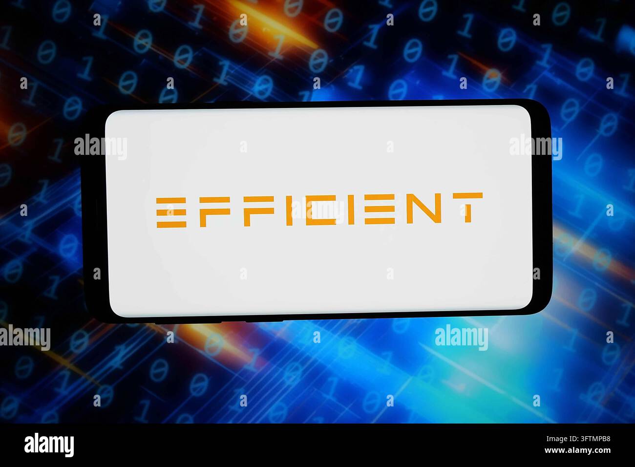 In this photo illustration, the logo of EfficientAI Corporation ...