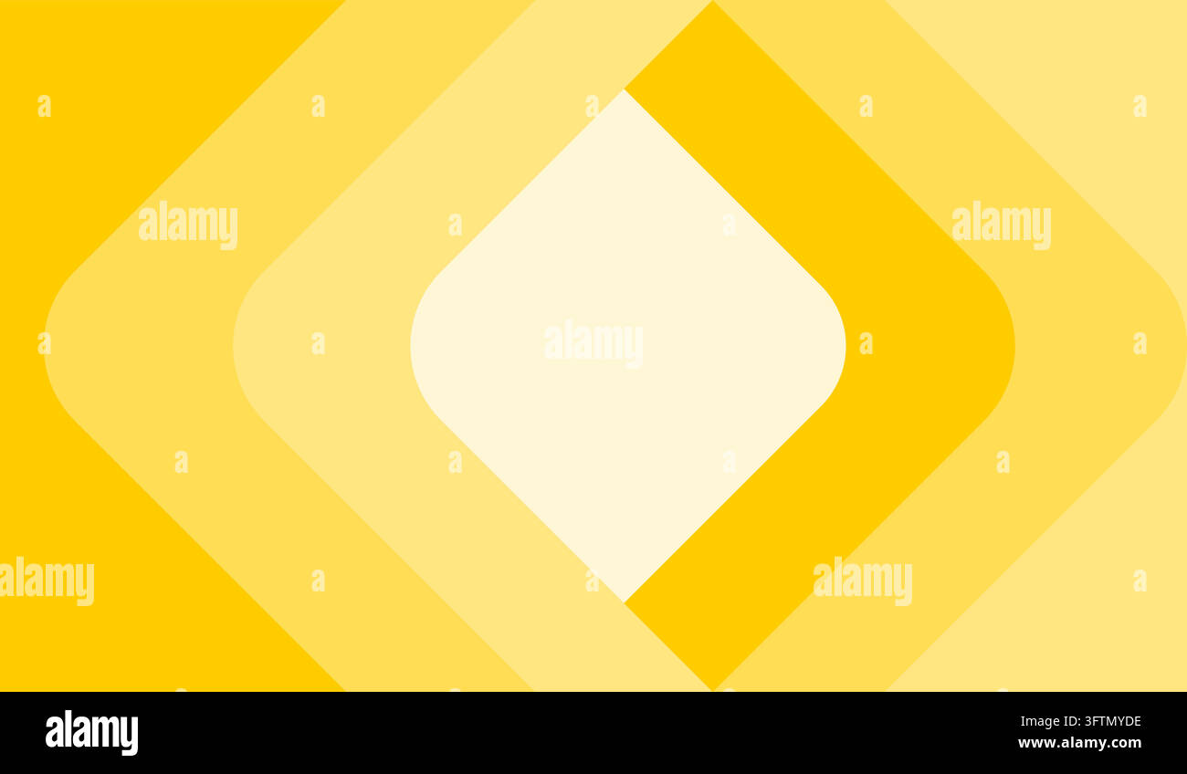 Abstract yellow geometric background with layered diamond shapes and ...