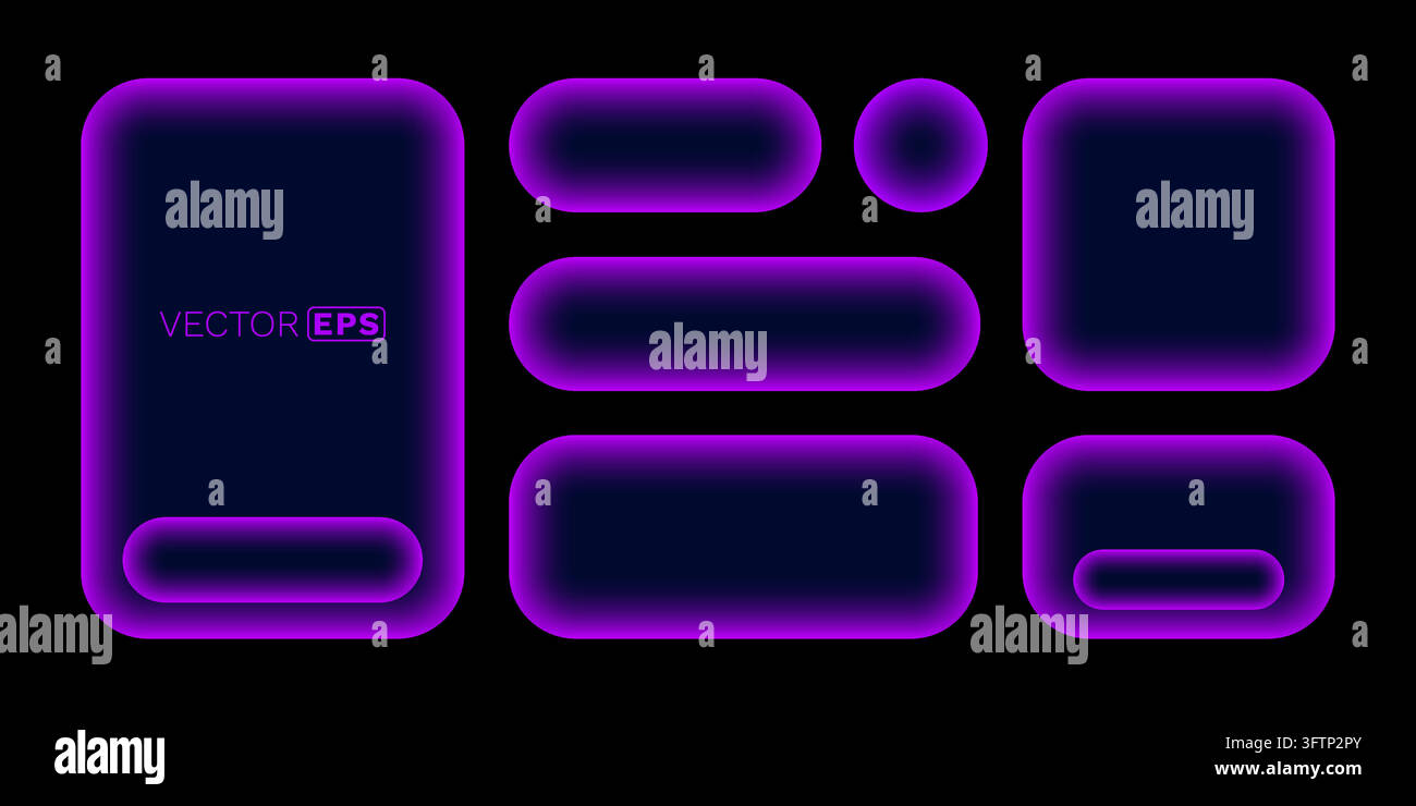 Glowing purple neon abstract shapes on dark background. Perfect for ...