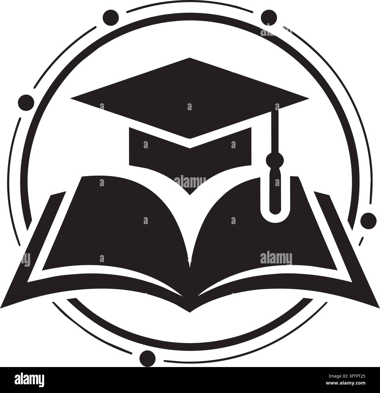 Graduation cap on open book icon design Stock Vector Image & Art - Alamy